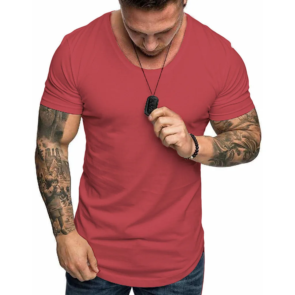 Цвет: желтый 17 цветов футболка для мужчин летом прохладно Slim Fit Повседневное с О-образным вырезом короткий рукав Уличная футболка высоко качественные футболки мужская одежда - Цвет: Цвет: желтый