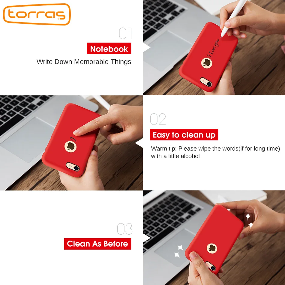 TORRAS Liquid Silicone Case for iPhone 6 6s Plus 7 Phone Shock-proof Cover Apple Microfiber Luxury Cases |