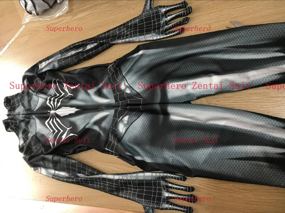 Новейший женский костюм для косплея Symbiote с черной кошкой Хэллоуина полный кошки