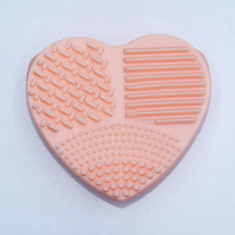 Силиконовая губка для удаления макияжа в форме сердца коврик промываемый
