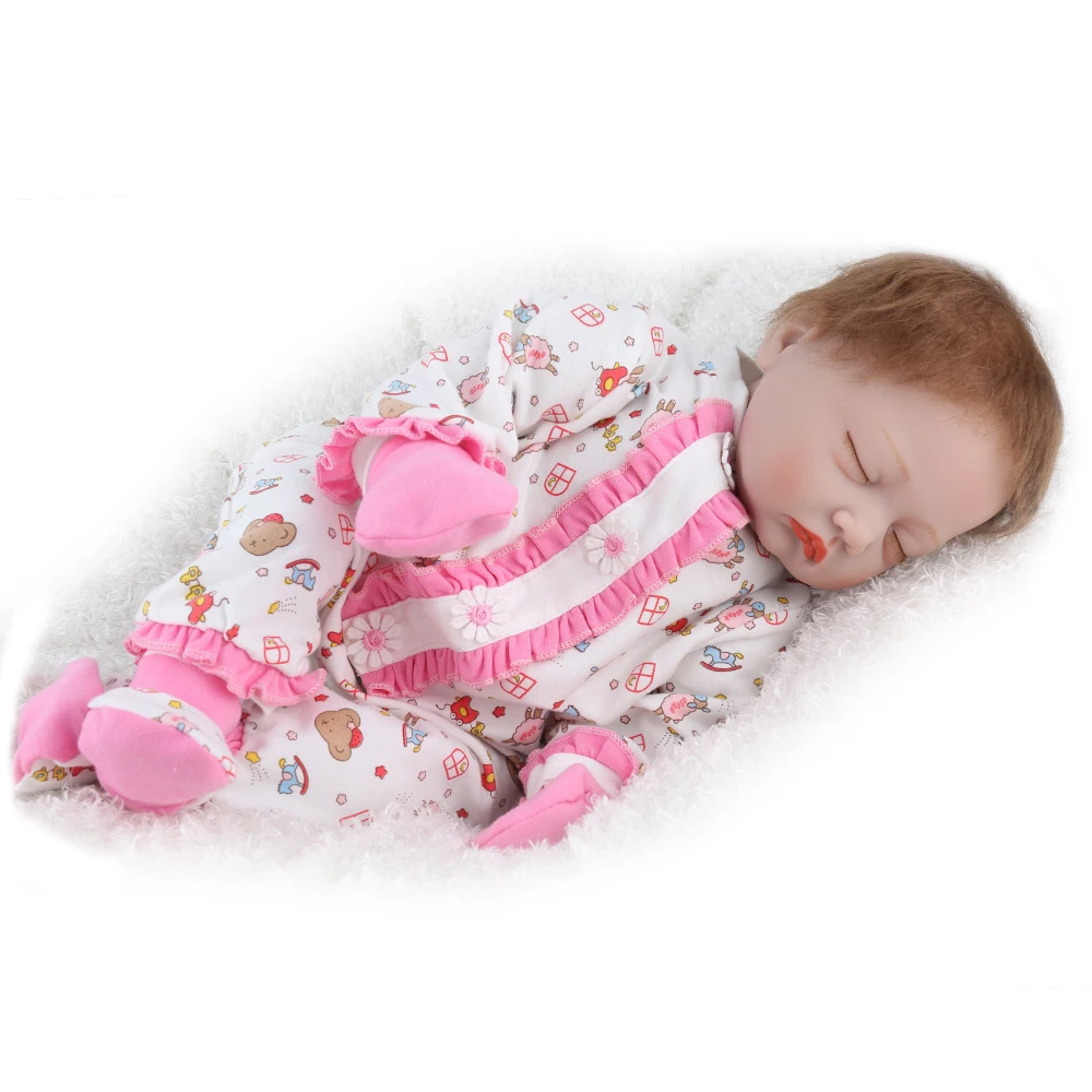 KAYDORA силиконовые Reborn Baby Doll 22 дюймов 55 см реалистичный сон куклы с тканью закрытые глаза мохер Bebe Reborn