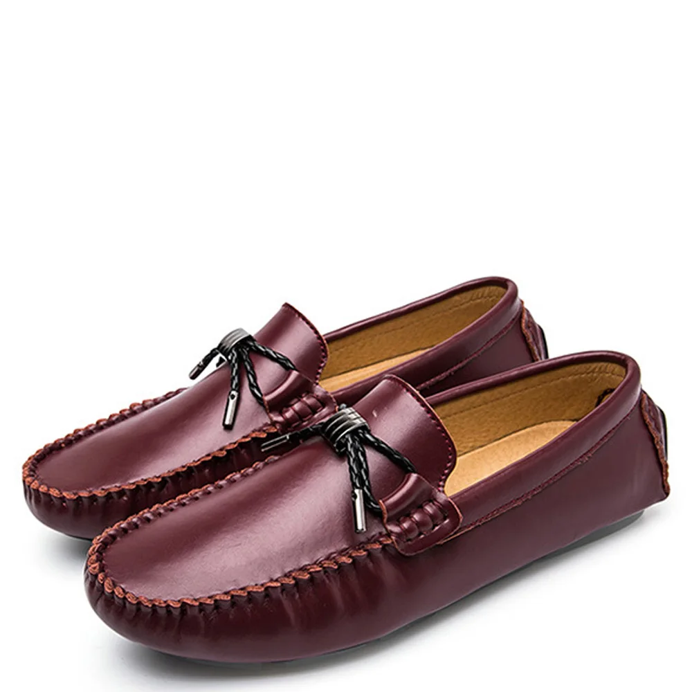 QFFAZ New Men Shoes Leather Mocassins Loafers Slip On Casual Oxford Dress Drop Shipping | Обувь