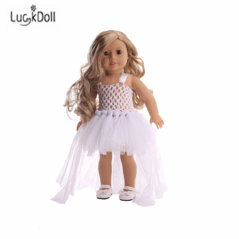 LUCKDOLL модное летнее новое платье ручной работы 8 цветов газовый костюм для 18