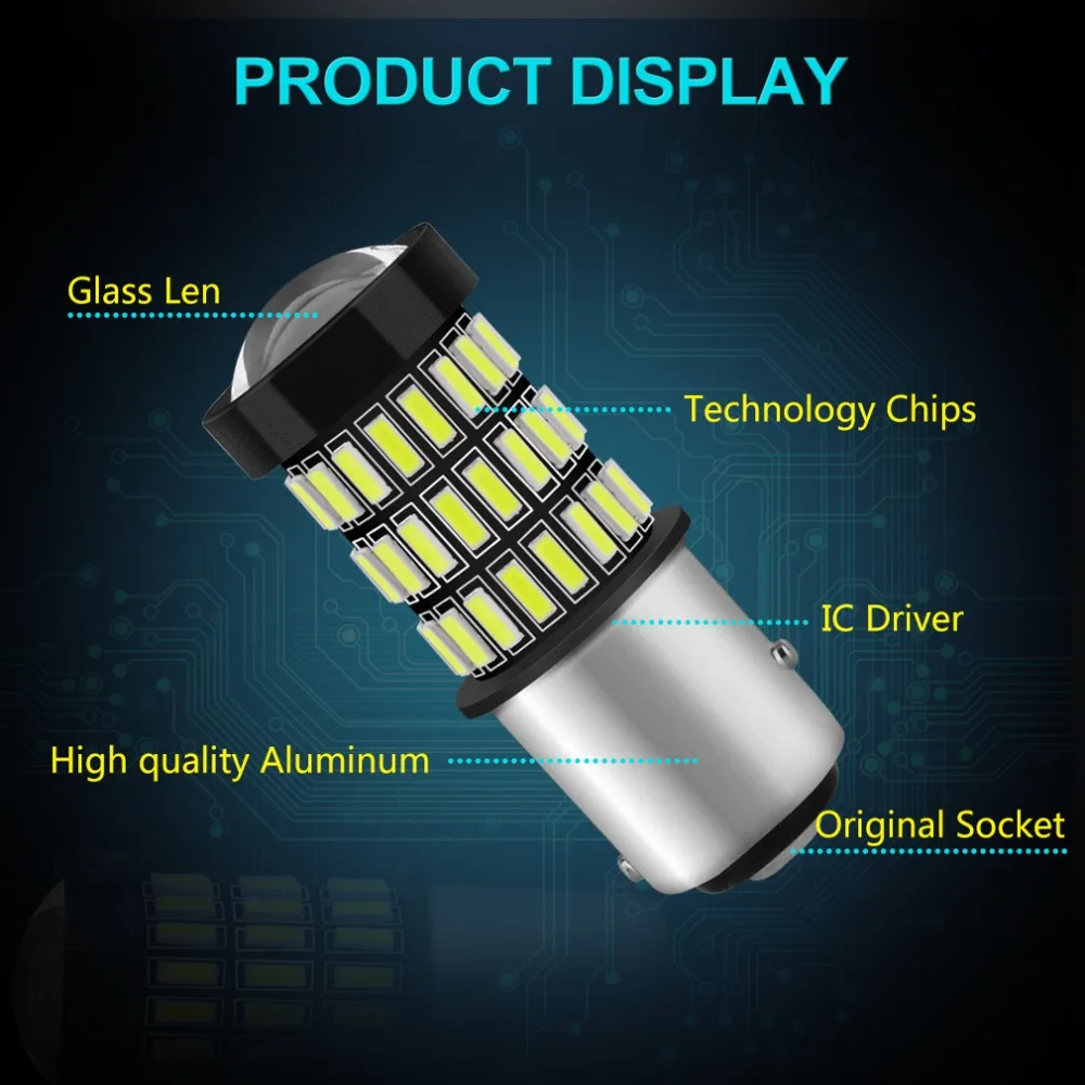 2 шт. P21/5 Вт LED 1157 BAY15d Светодиодные лампы автомобильный сигнал поворота