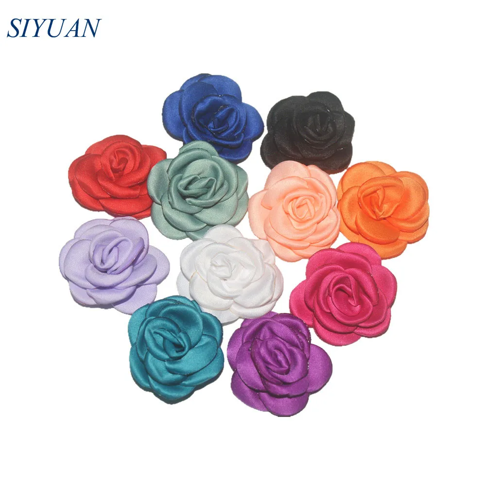 Заколка для волос с атласной розой 40 шт./лот 4 0 см|satin rose flower|satin rosessatin flowers |