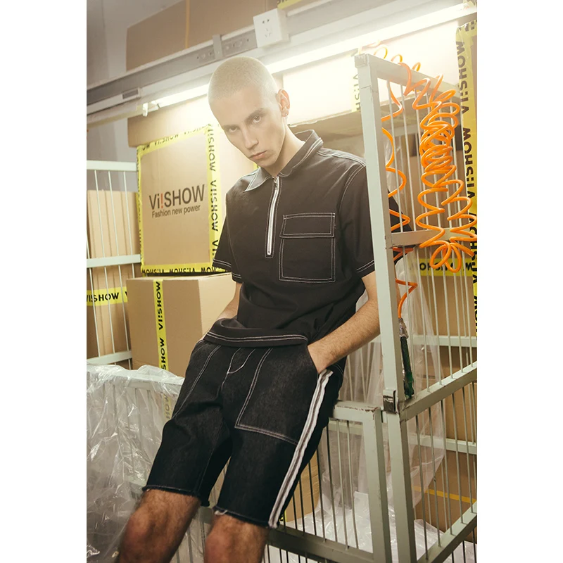 VIISHOW новый бренд Для мужчин рубашки бренда отложной воротник Slim Fit Chemise Homme