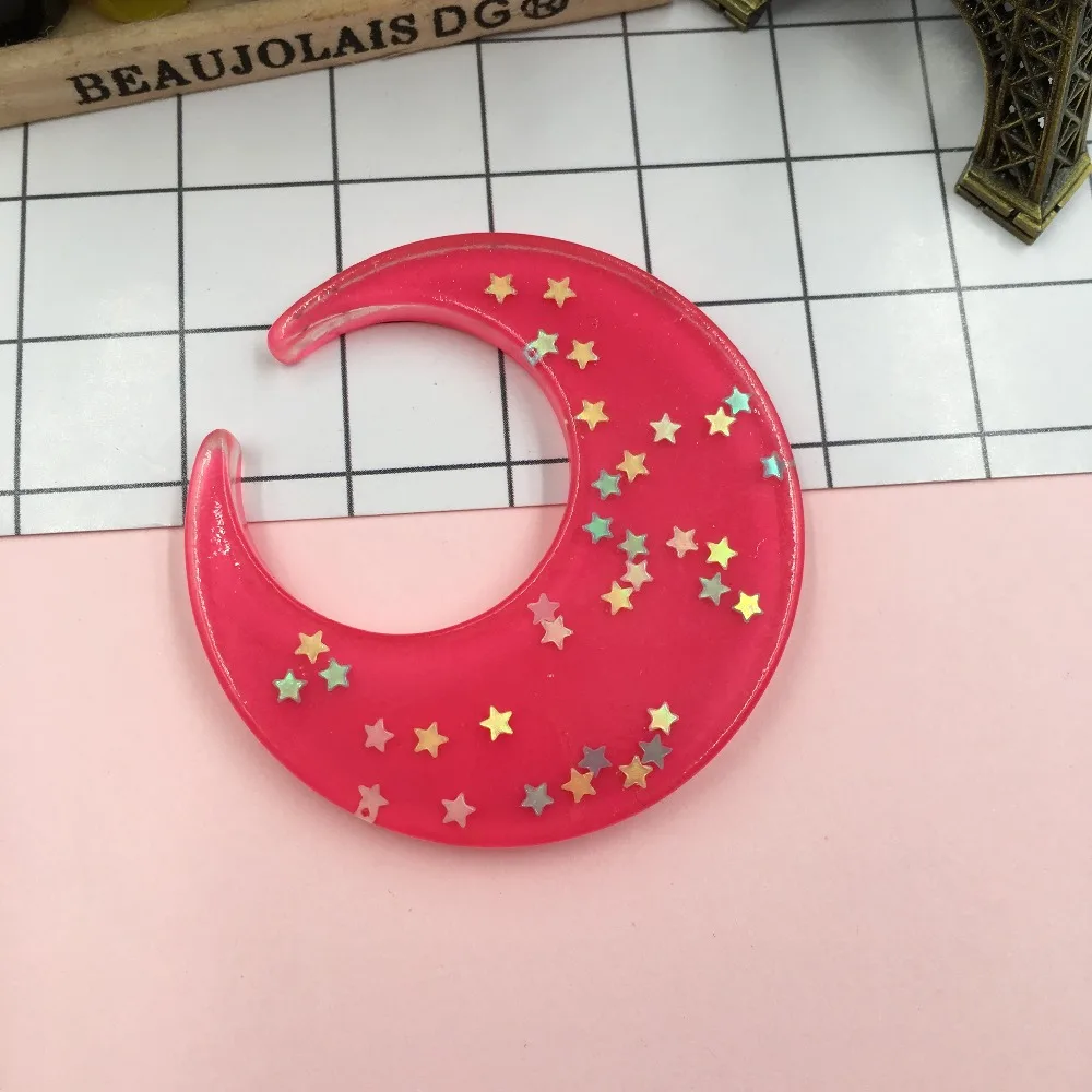 Очаровательные красочные кавайные Луны из смолы для рукоделия скрапбукинга