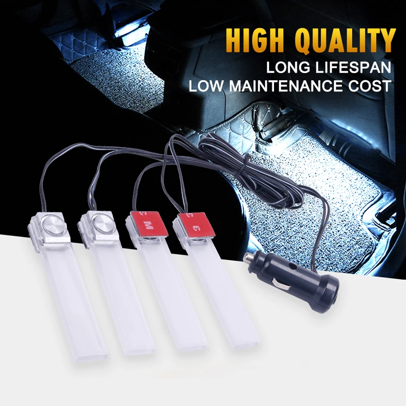 Multicolor 4 in 1 Ambient Light LED Atmosphere Auto Interior Inner Door Bowl handle Armrest Car | Автомобили и мотоциклы
