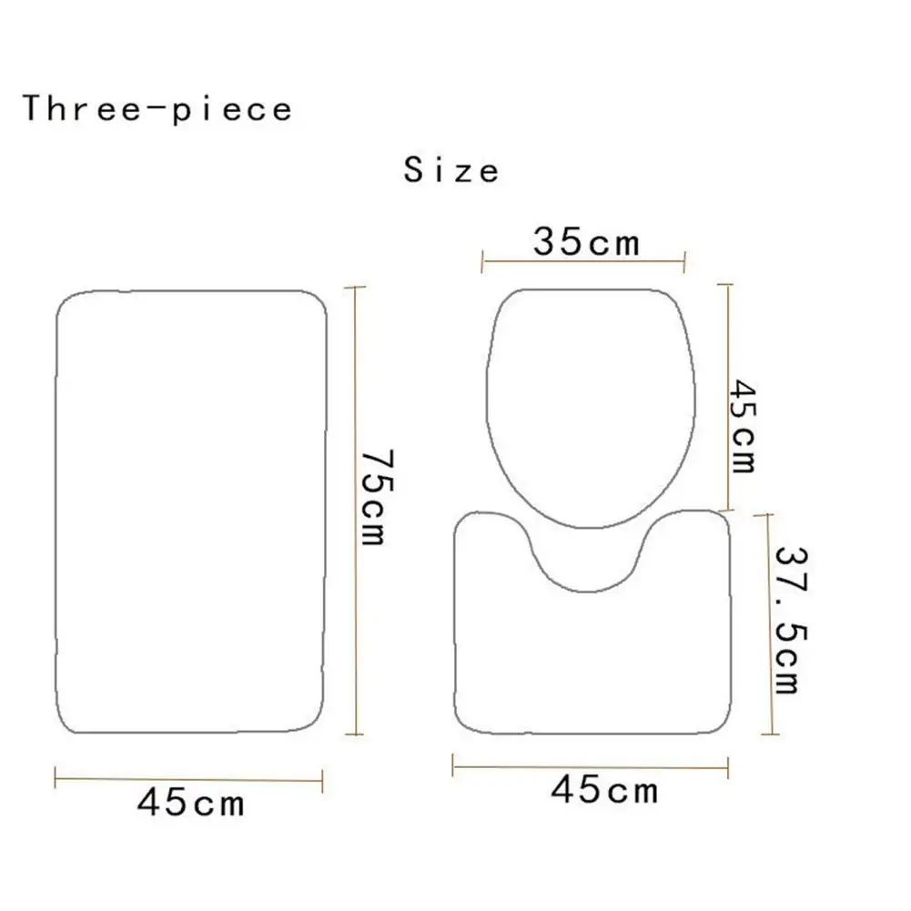 4 шт./компл. набор женских подушек для туалета с принтом | Дом и сад