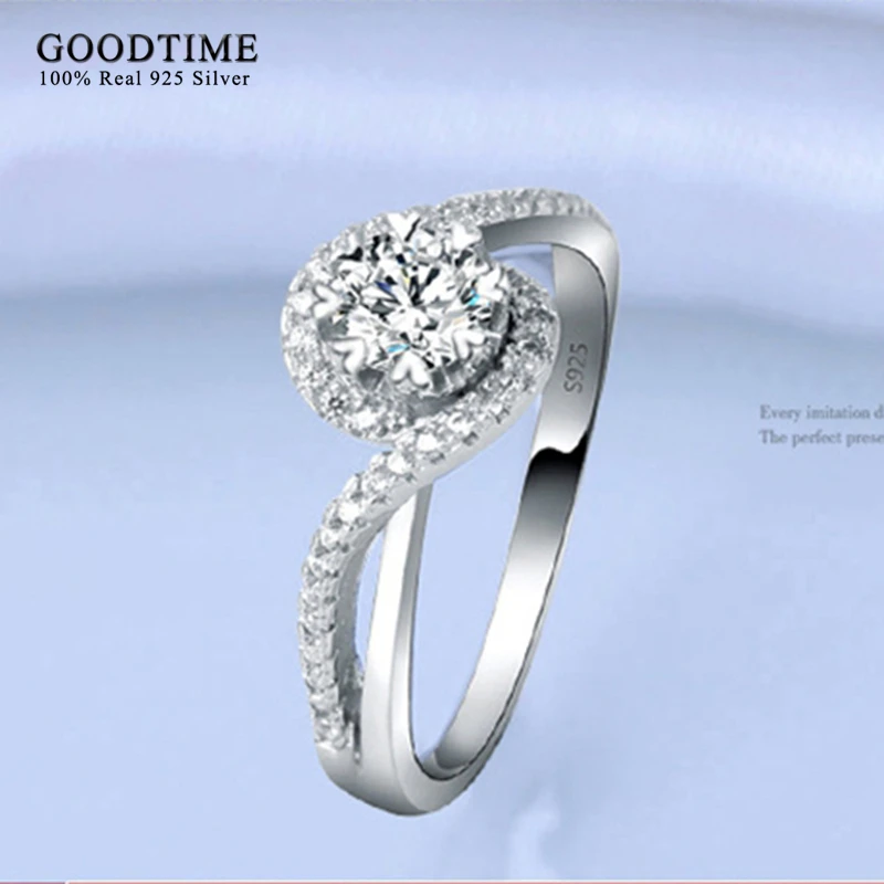 Горячее серебро 925 ювелирные изделия настоящее 100% чистое пробы Кольцо