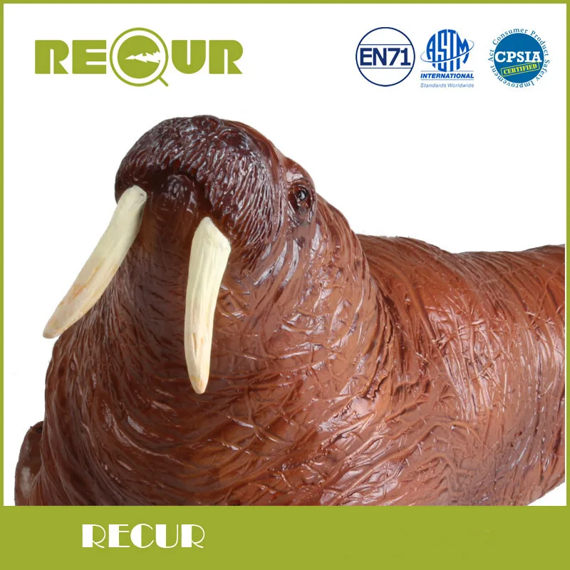 Recur Toys Walrus Sea Life Model Highly Detailed PVC Toy Hand Painted Animal Figures Soft Birthday Gift For Children | Игрушки и хобби