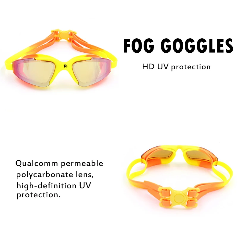 Super Anti-fog Swimming goggles HD Swim Glasses for swimming Beach professional Silicone Eyewear glasses Adult men | Спорт и