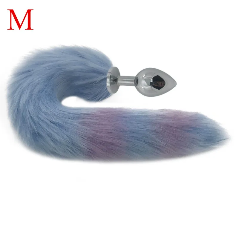 Metal Anal Sex Toys Anus Bead Smooth Butt Plug Fox Tail Massager Insert Shop for Women Men Couples H8-211B | Красота и здоровье