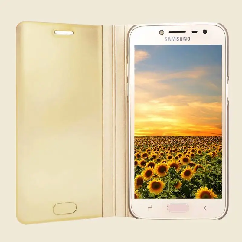 Умный роскошный зеркальный флип-кожаный чехол с экраном просмотра для Samsung Galaxy A5