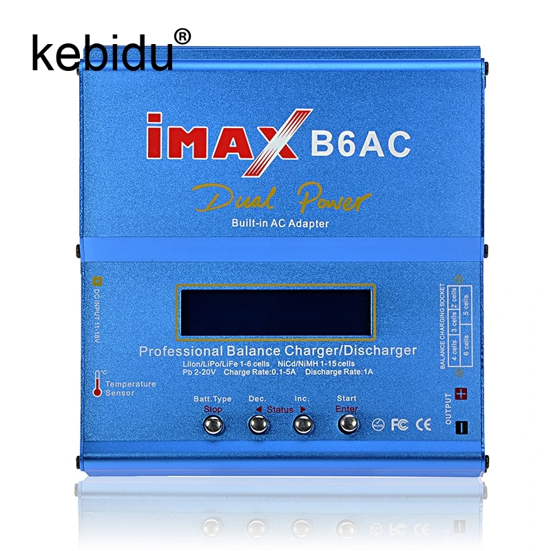 Kebidu Портативный зарядное устройство iMAX B6 AC B6AC двойной Мощность Lipo NiMH 3 S RC Батарея