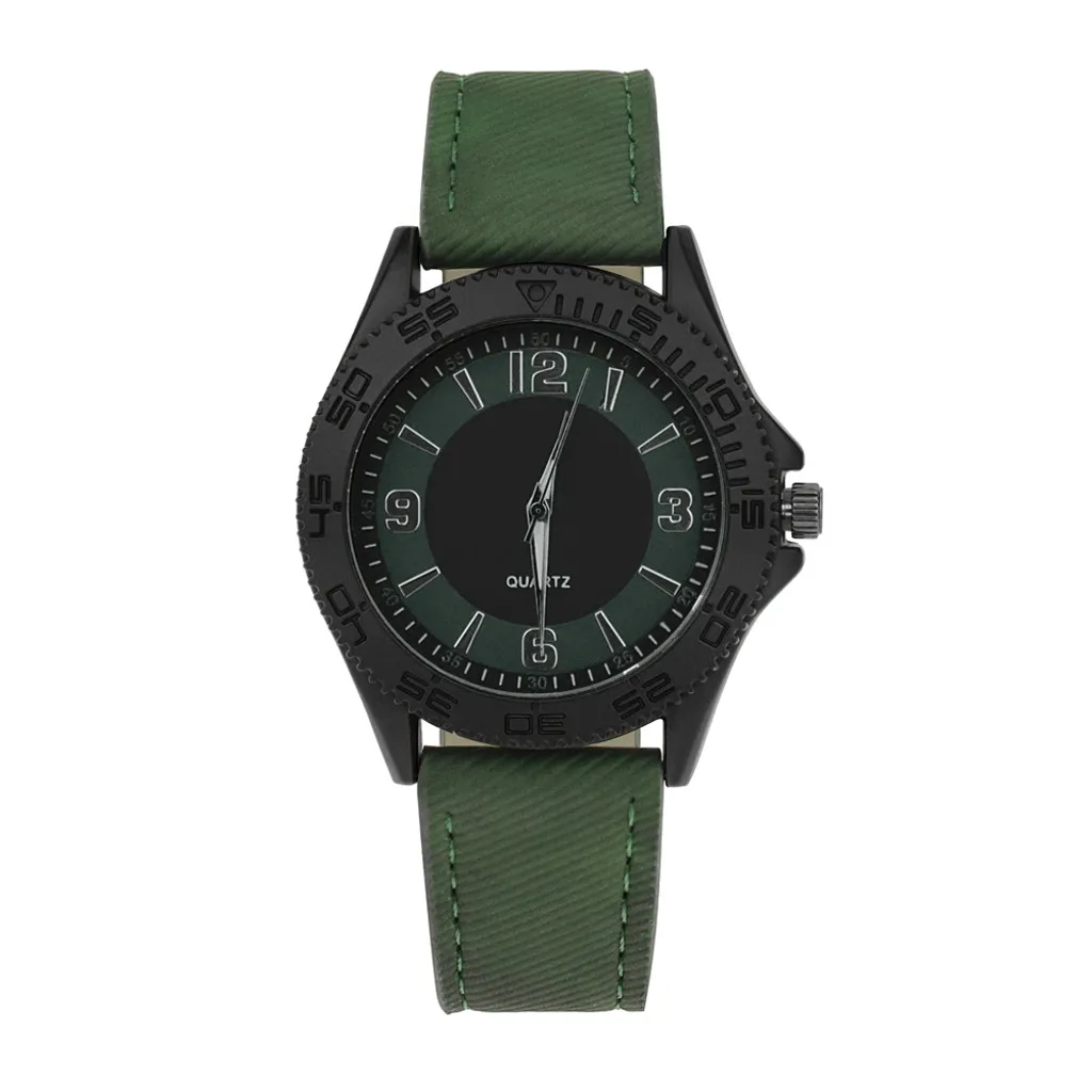Reloj 2018 Модные кварцевые мужские часы с большим циферблатом кожаные спортивные