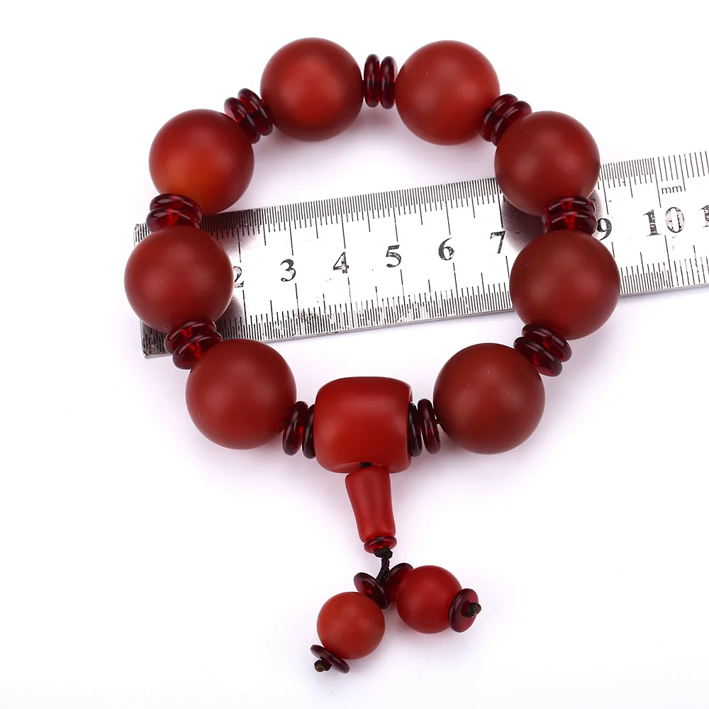 Yumten Для мужчин ретро браслет натуральный лунный камень китайский Стиль Jewelry