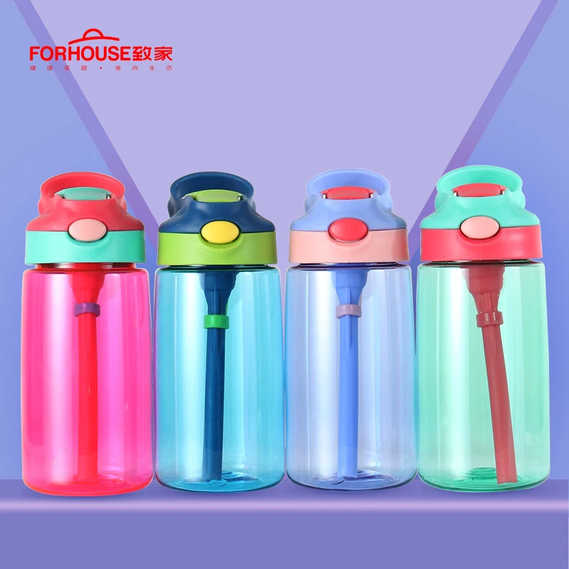 

Water Bottle Kettle Children Leak Proof Portable Bottles Cartoon Drinking Bottles with Straw