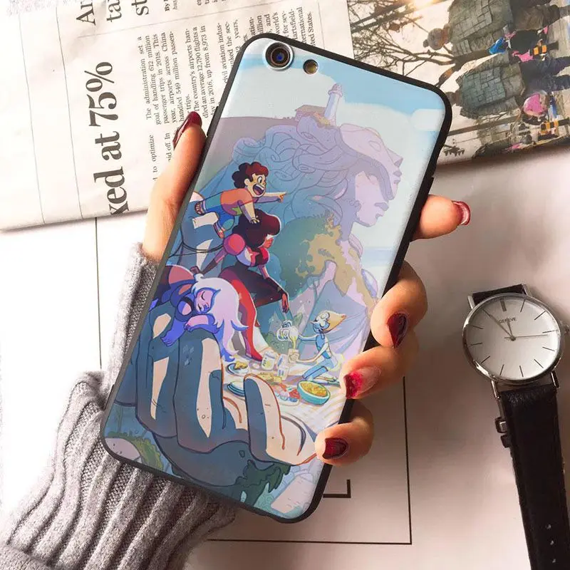 Чехол MaiYaCa для iphone 5s 7PLUS с мультяшным Стивеном Вселенная чехол 5c SE 6s 6plus 7 8X8plus