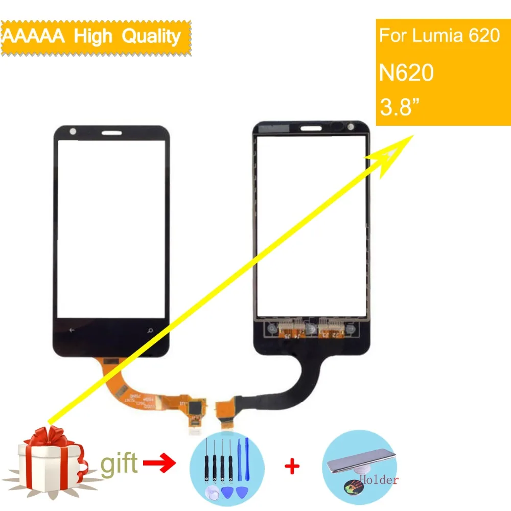 N620 сенсорный экран для Nokia Lumia 620 дигитайзер стекло Передняя панель Замена Lumia620