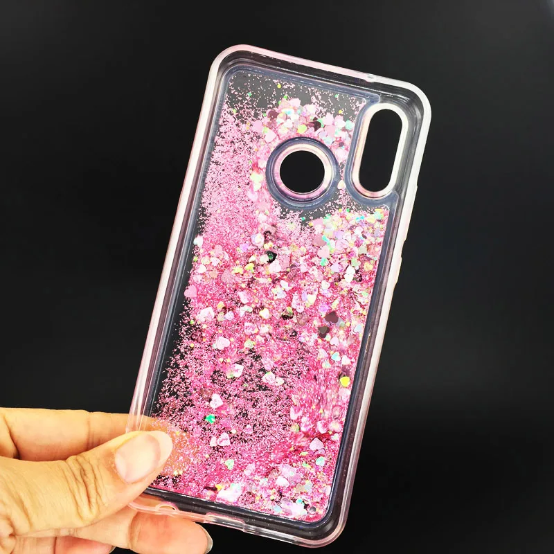 Блестящий жидкий Мягкий ТПУ чехол для Huawei P20 Lite Прозрачная защитная задняя крышка