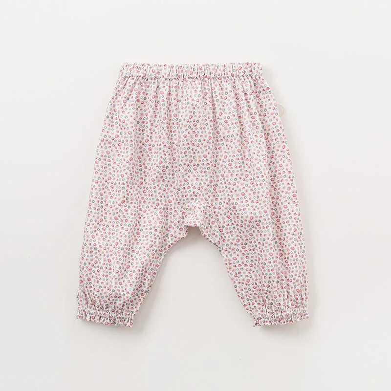Dave bella/весенние брюки для маленьких девочек длинные детские штаны с цветочным