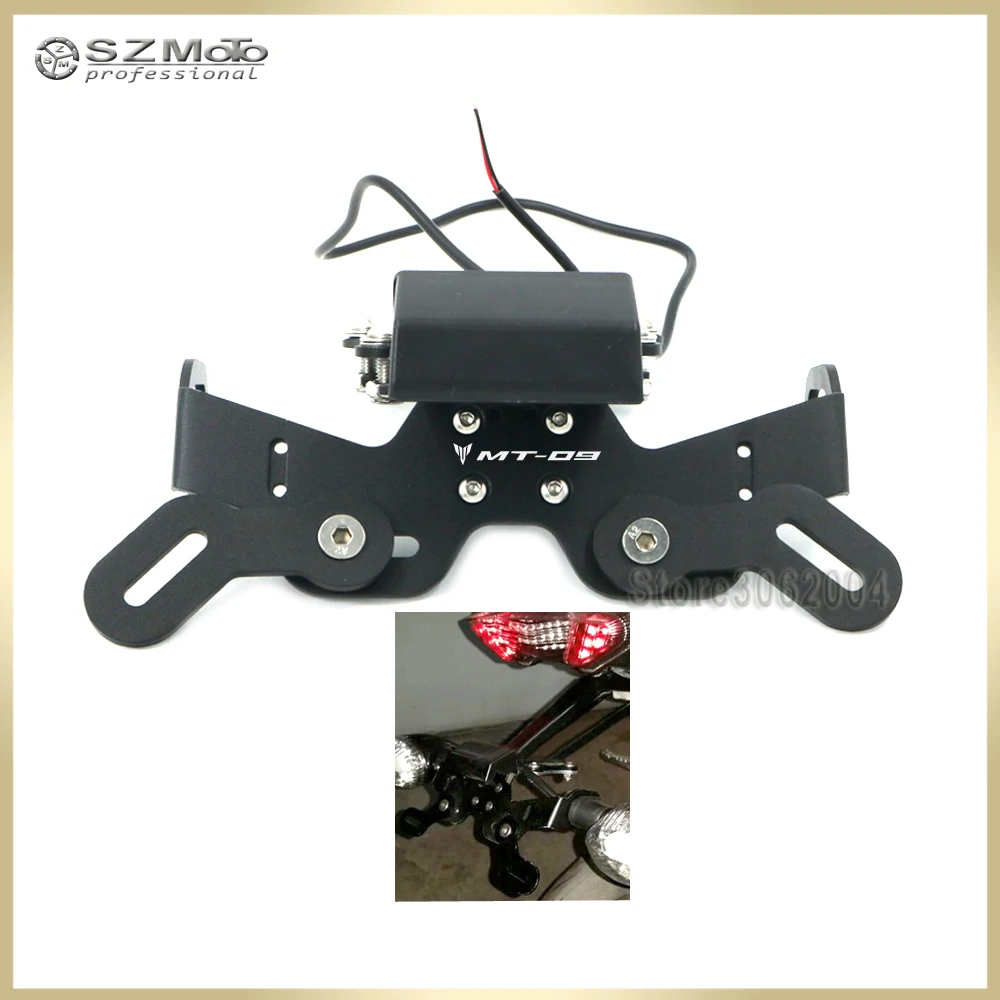 For YAMAHA MT-09 MT09 2014-2016 2015 Motorcycle Tail Tidy Fender Eliminator Registration License Plate Holder frame LED Light | Автомобили