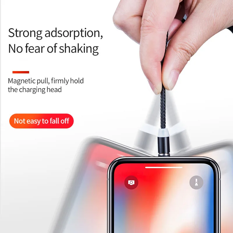 Магнитный кабель Micro USB type C для быстрой зарядки OLAF iPhone XS XR X 7 8 зарядный адаптер type-C