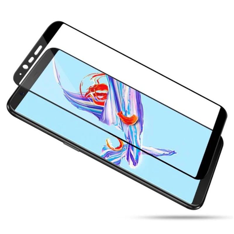 Полноэкранное цветное закаленное стекло для OnePlus 5T A5010 OnePlus5T One Plus защитная пленка