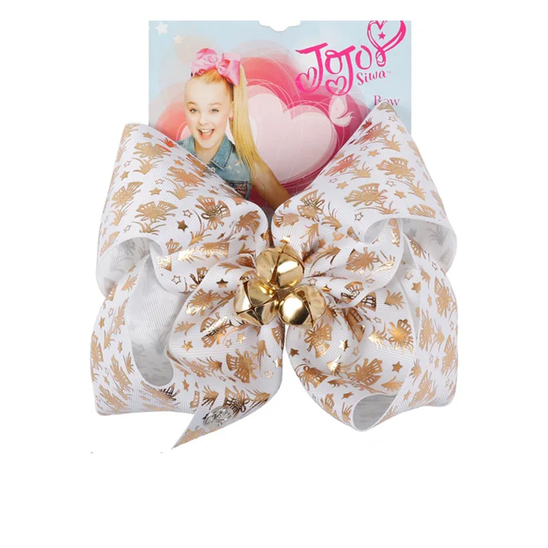 24 " Jojo луки для девочек/Jojo Siwa большой единорог рождественские банты для волос для девочек с зажимами бант ручной работы аксессуары для волос - Цвет: 24