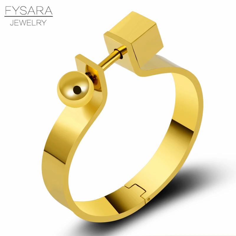 361L нержавеющая сталь Скоба Винт браслет для любимой золотые мужские ювелирные изделия Pulseiras серебряный цвет дизайн панк Рок большие круглые манжеты