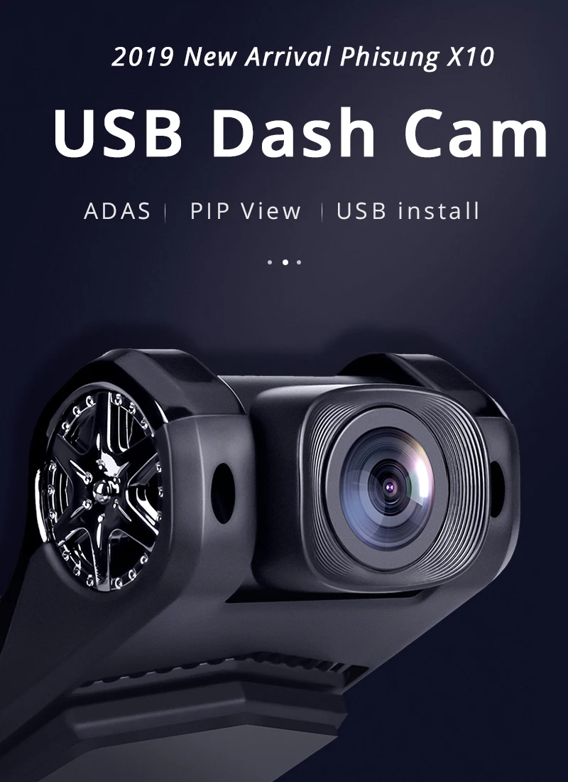 WHEXUNE мини USB Автомобильный видеорегистратор камера Full HD 1080P ADAS Авто Цифровой видеорегистратор для Android мультимедийный плеер