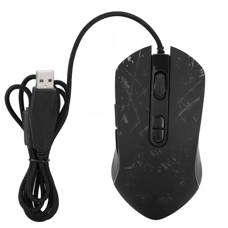 Игровая мышь 6 клавиш цветная RGB Проводная Конкурентная оптика игровая макро