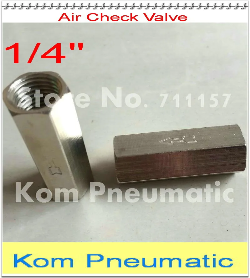Никелевый односторонний обратный клапан 1/4 &quotBSPP дюйма клапан|1/4 air valve|compressor check