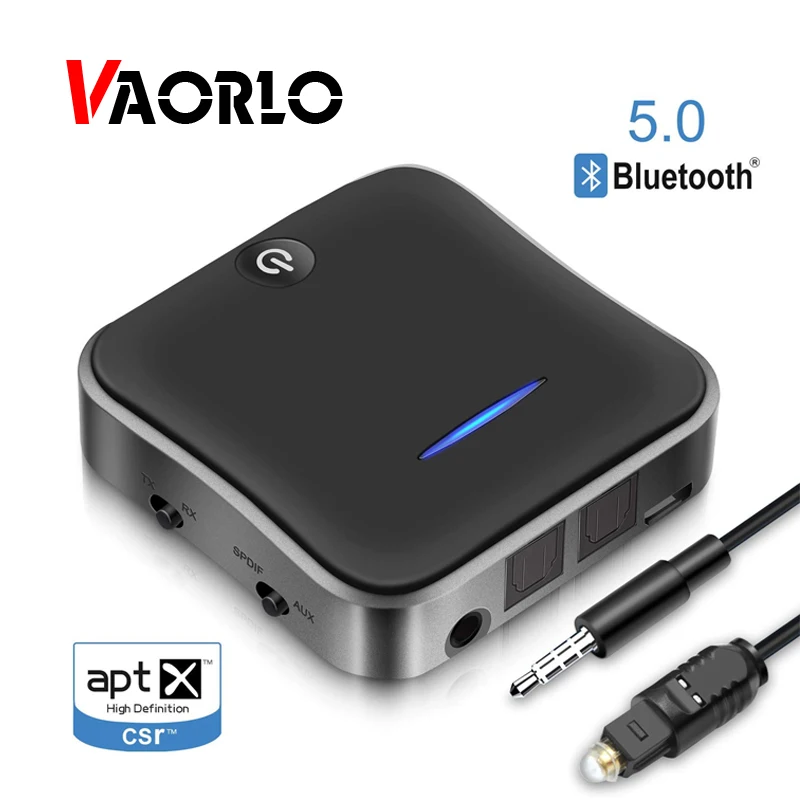 

Беспроводной адаптер CSR8675 Aptx, приемник передатчика Bluetooth 5,0, HD оптический адаптер Toslink/3,5 мм AUX/SPDIF для автомобиля, ТВ-динамика