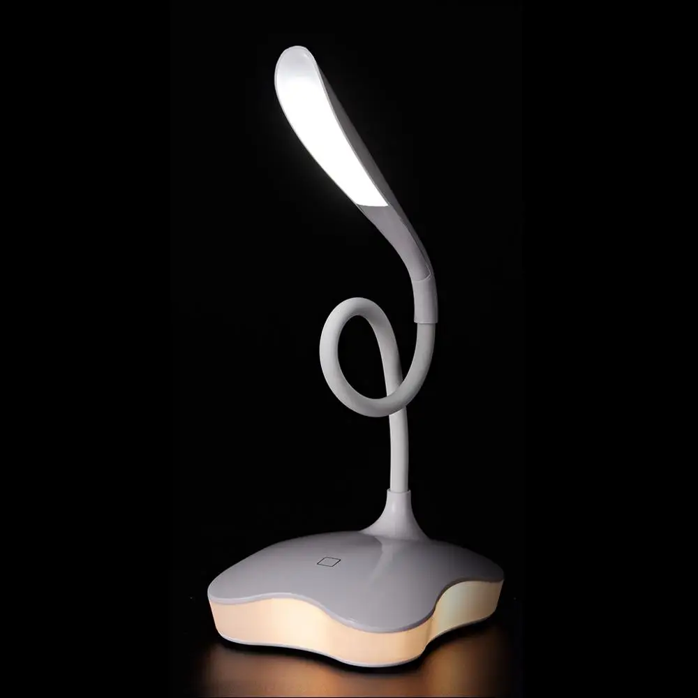 Finether USB Rechargeable LED Table Lamp Touch Sensor Dimmable 2-in-1 Portable Folding Night Lamp Desk Table Lamp - Цвет корпуса: White base