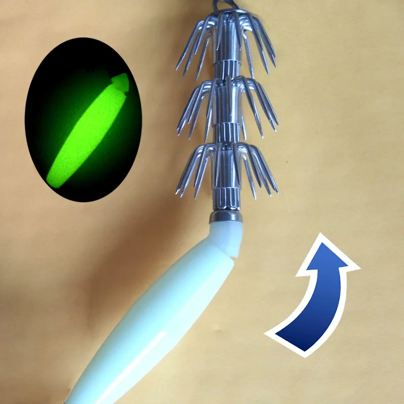 Приманка осьминог светящаяся в темноте 17/33/45/55/65/72 г|squid jigs glow|lure glowfishing glow |
