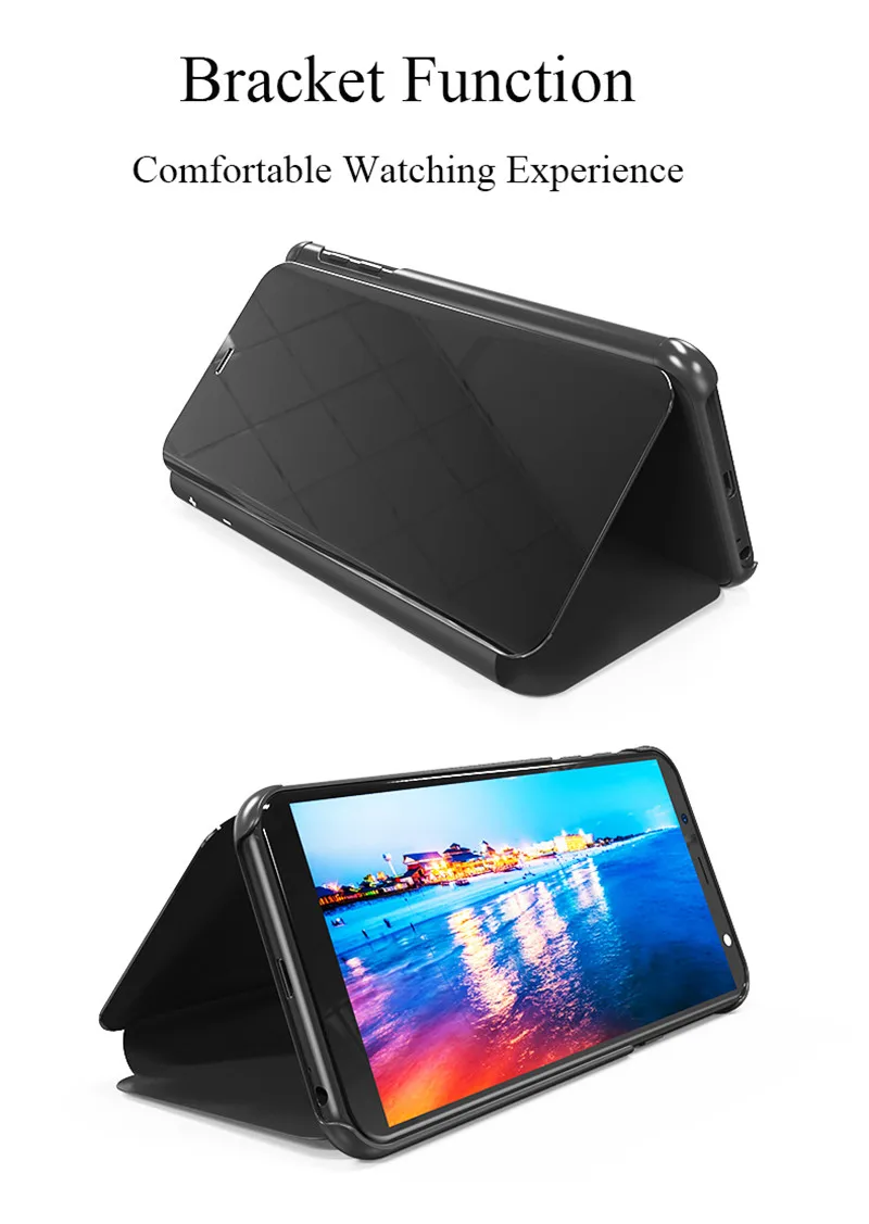 Сенсорный Чехол-подставка чехол для samsung J3 J5 J7 J4 J6 плюс J3 J7 J8 J2pro J7 Max Plus Prime зеркало 360 Полное покрытие