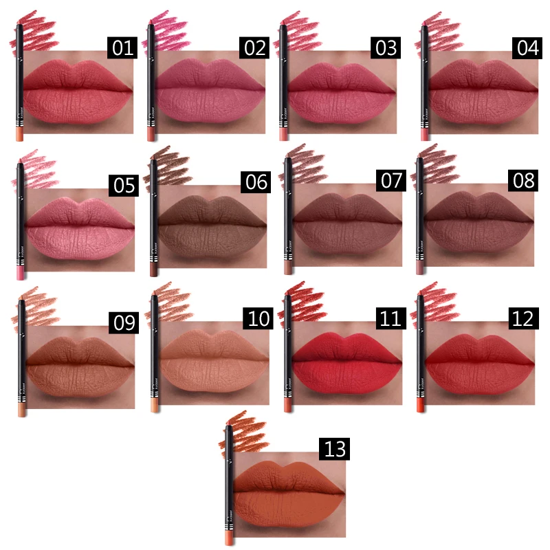 Pudaier Lipliner карандаш цветная косметика для губ длительная пигментная губная помада