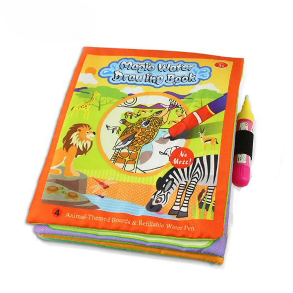 Water Coloring Mat Animals Cloth Magic Drawing Painting Book Doodle Children Baby Early Educational Toy | Канцтовары для офиса и