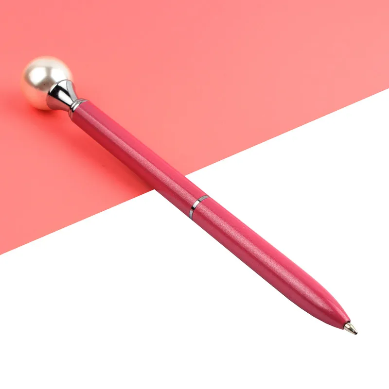 1 шт. красочный Жемчуг металлическая шариковая ручка 15 цветов Kawaii queen's crutch Шариковая ручка для школьных принадлежностей boligrafos синий и черный Заправка