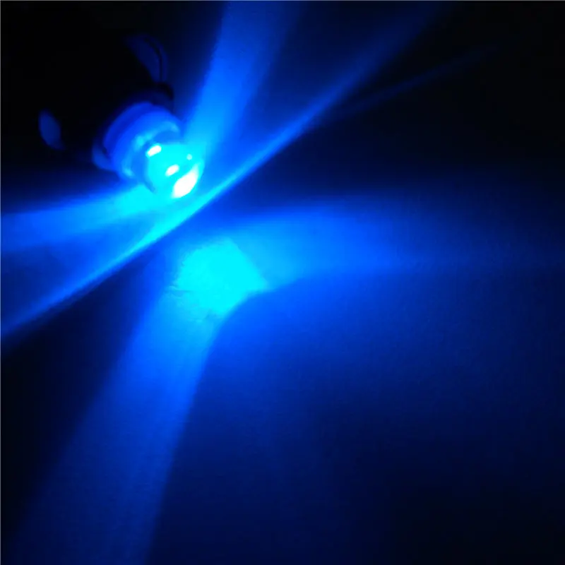 12 В светодиодная синяя автомобильная лампа T10(10 мм прожекторная лампа) W5W W2.1X9.5d для