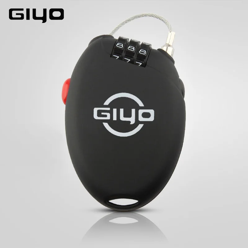 Многофункциональный велосипедный мини замок GIYO на шлем с 3 значным паролем