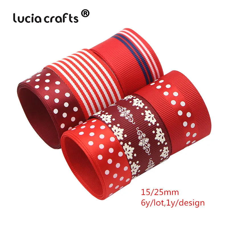 040054288 Style27 6y Lucia crafts 6 ярдов много вариантов печатные корсажные ленты лук Ремесло DIY Швейные материалы ручной работы аксессуары S0309 - Цвет: 040054288 Style27 6y