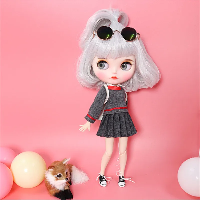 

ICY DBS Blyth Doll No.BL1003 Grey hair Carved lips Matte face Joint body 1/6 bjd ob24 anime girl