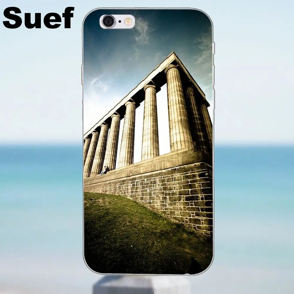 ТПУ Горячая продажа путешествия над эдинбургом для iPhone 4 4S 5 5S 5C SE 6 6S 7 8 Plus X Samsung Galaxy