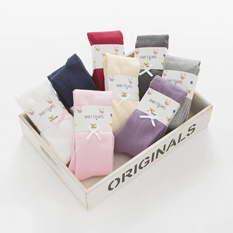 

Winter Warm Kids Baby Girls Bow Tights Elastic Winter Warm Pantyhose Solid Soft Cotton PP Pants Bottoms New