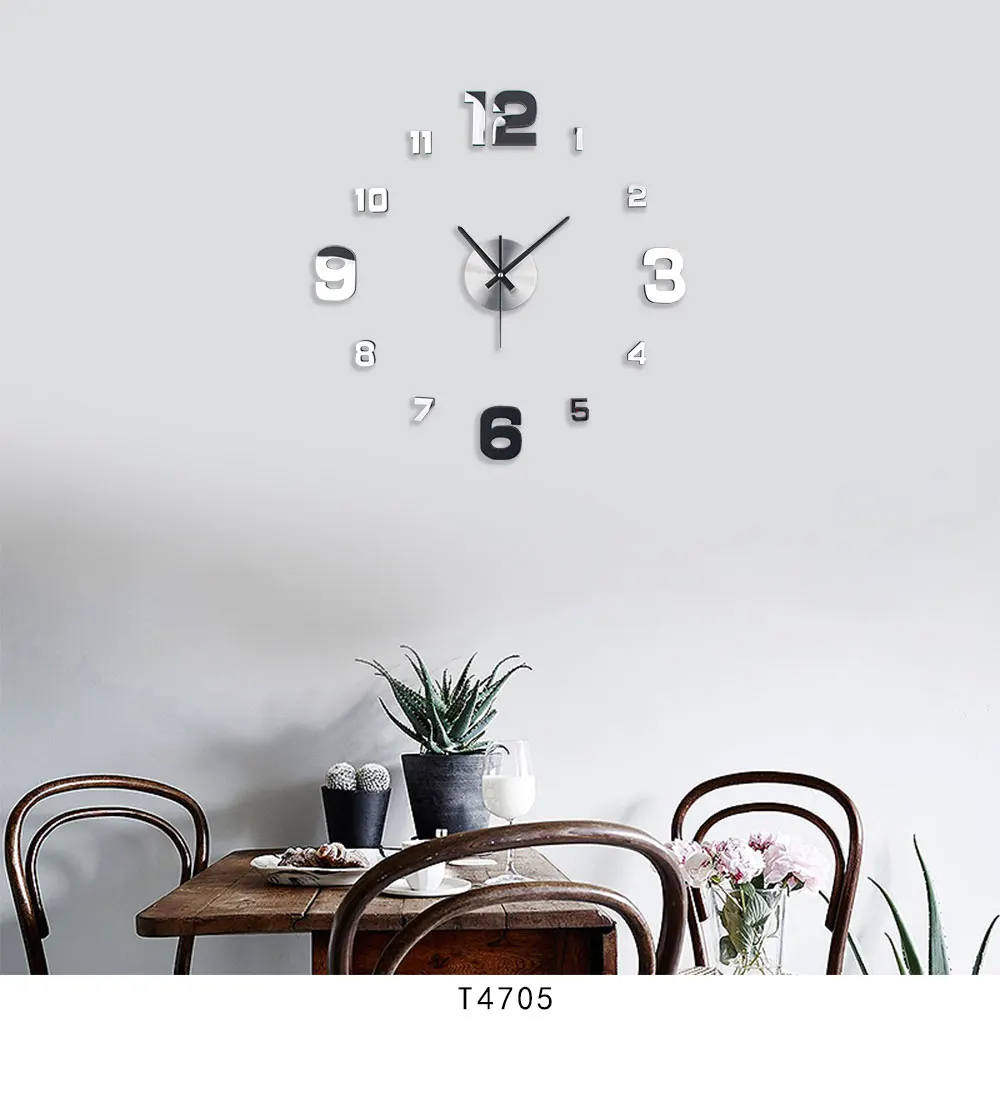 Настенные 3D часы сделай сам настенные с наклейками новый современный дизайн 2019