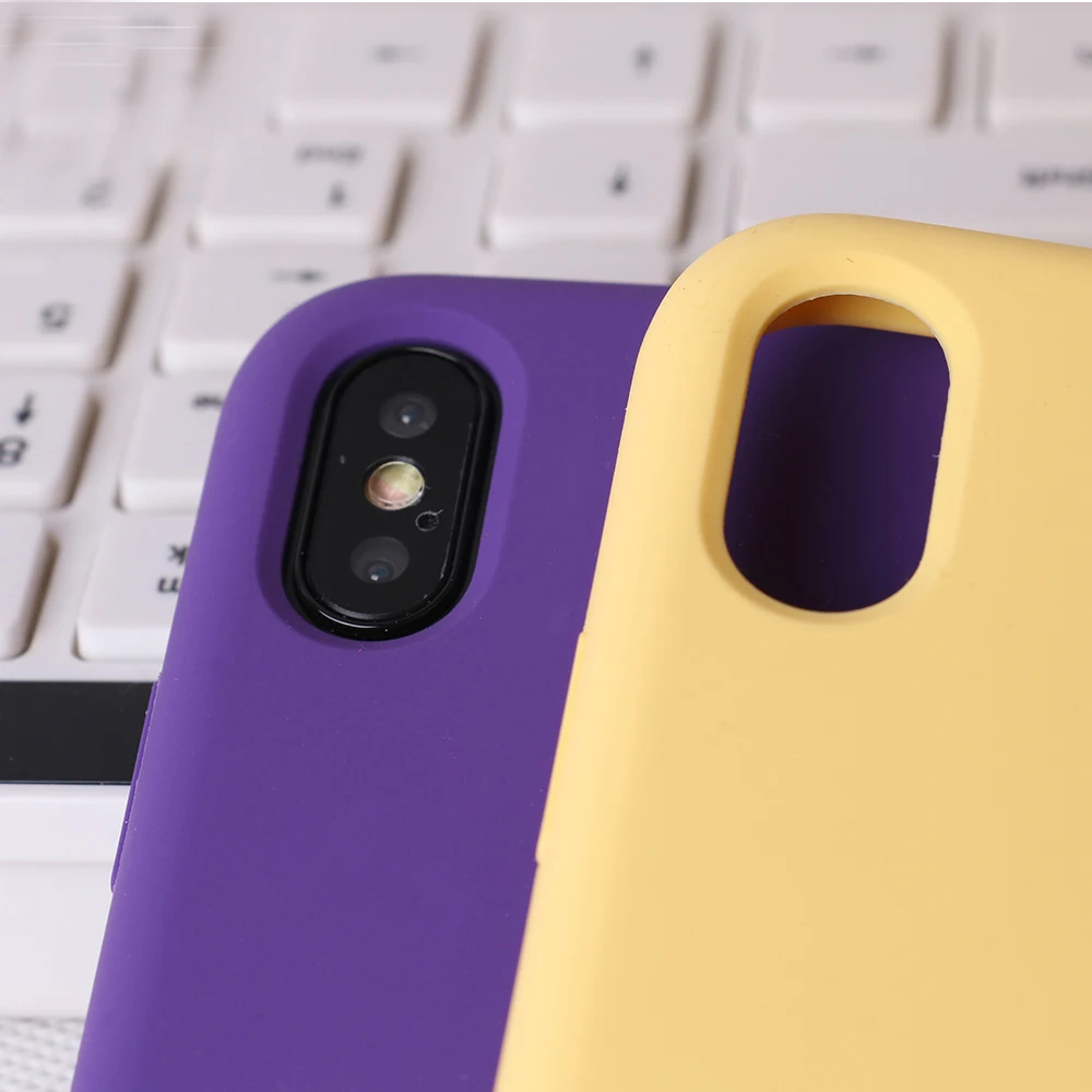 Жидкий силиконовый чехол для телефона Ikase Store для iPhone XS Max XR X 8 7 6 6S Plus, силиконовый чехол для Apple 8Plus 7Plus 6plus