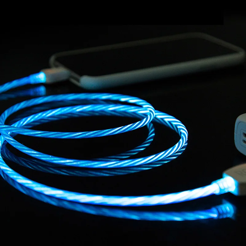 Светодиодный светящийся зарядный кабель для Huawei Honor Note 10 Xiaomi Mi 9 Макс 3 lg с разъемом